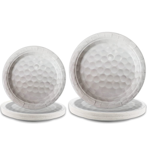 48-Piece Golf Birthday Plates Set - Disposable Paper Dinner and Dessert Plates for Sports Themed Party
