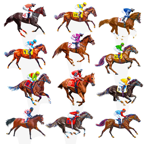 48-Piece Kentucky Derby Cupcake Toppers – umoni Horse Racing Party Picks