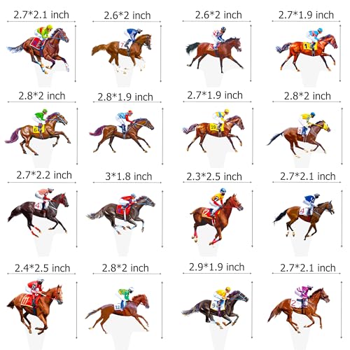 48-Piece Kentucky Derby Cupcake Toppers – umoni Horse Racing Party Picks