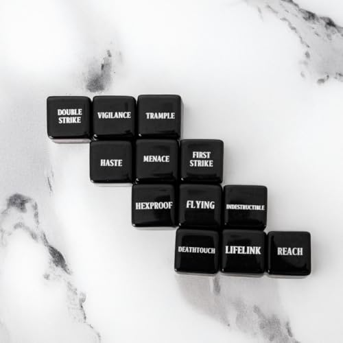 48-Piece MTG Counter Dice Set – Keyword, +1/+6 & -1/-6 Counters with Bag