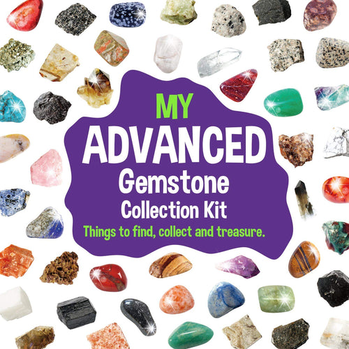 48-Piece Rock and Mineral Collection for Kids – Geology Gem Kit with Tiger’s Eye, Rose Quartz, and Identification Guide