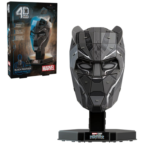 4D Build Marvel Black Panther 3D Puzzle – 82-Piece Wakanda Forever Model Kit with Stand