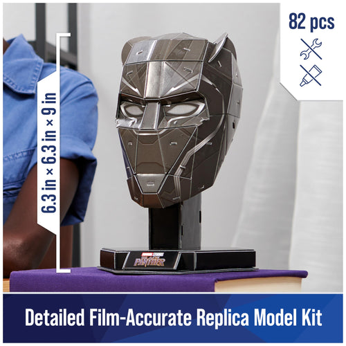 4D Build Marvel Black Panther 3D Puzzle – 82-Piece Wakanda Forever Model Kit with Stand