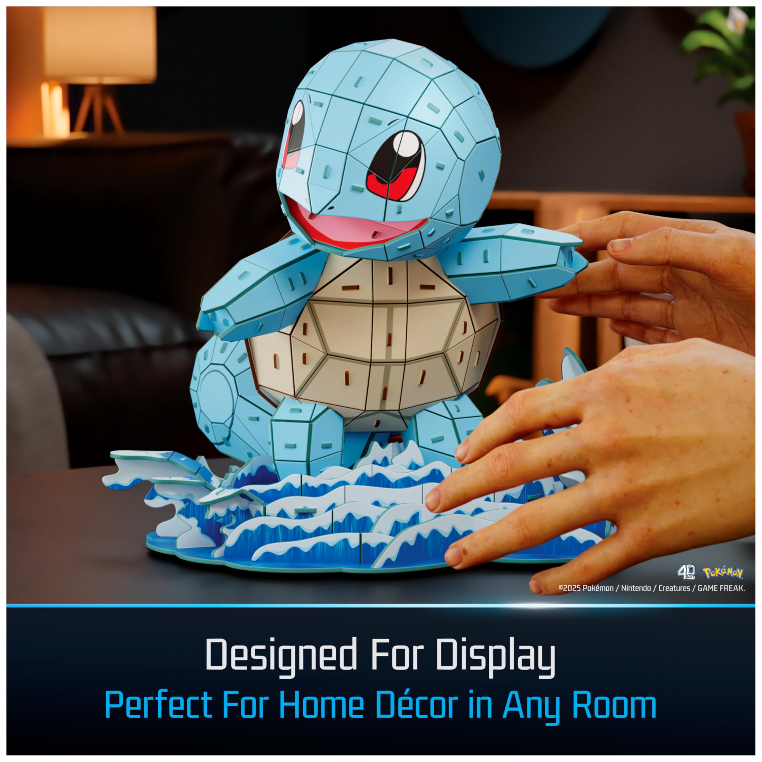 4D Build Pokémon Squirtle 3D Model Kit – 180-Piece Foam Puzzle for Display