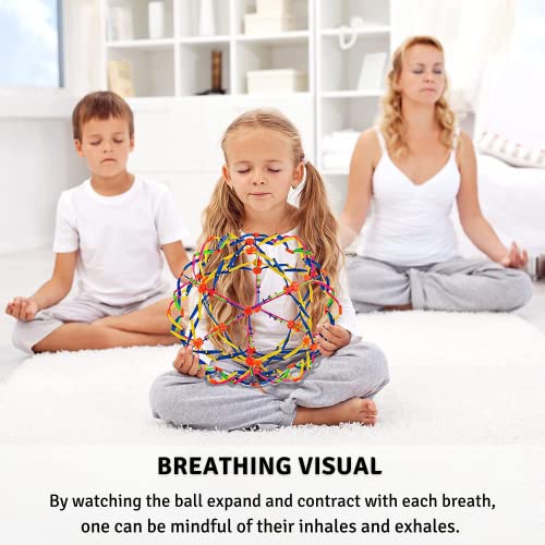 4E's Novelty Expandable Breathing Ball Sphere – 6 to 12 Inch Visual Fidget Toy for Mindfulness and Relaxation