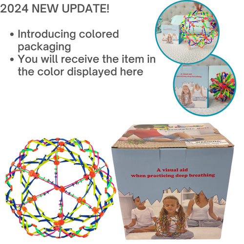 4E's Novelty Expandable Breathing Ball Sphere – 6 to 12 Inch Visual Fidget Toy for Mindfulness and Relaxation