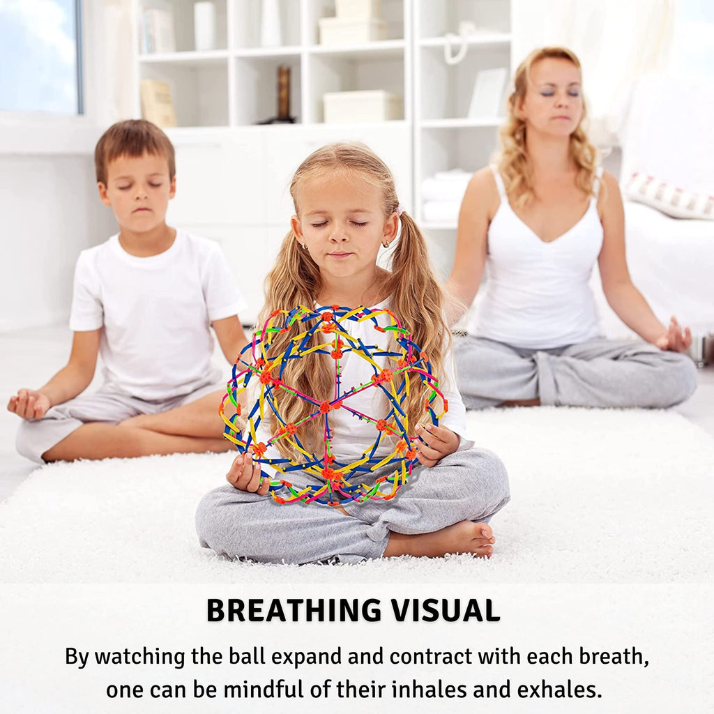 4E's Novelty Expandable Breathing Ball Sphere – 6 to 12 Inch Visual Fidget Toy for Mindfulness and Relaxation
