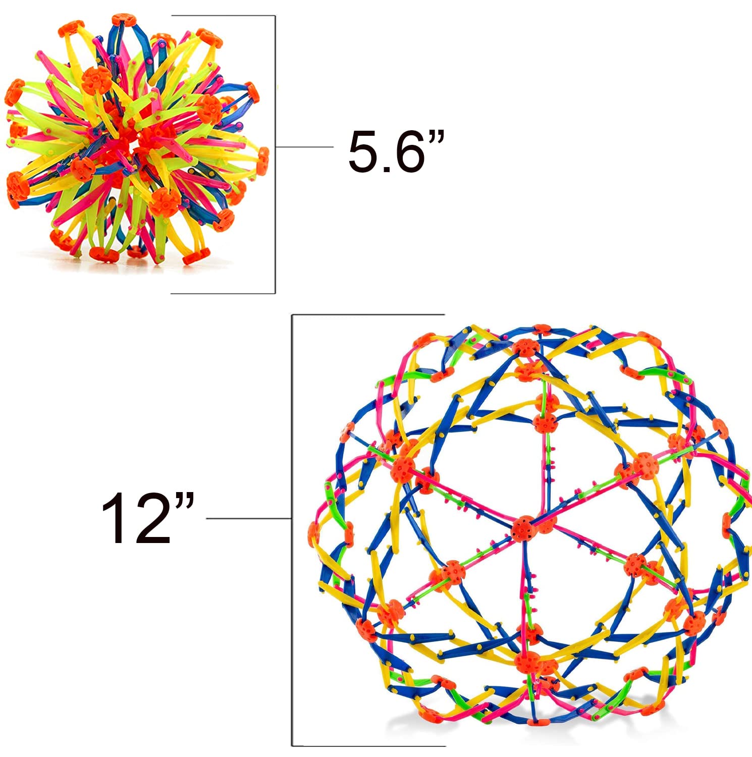 4E's Novelty Expandable Breathing Ball Sphere – 6 to 12 Inch Visual Fidget Toy for Mindfulness and Relaxation