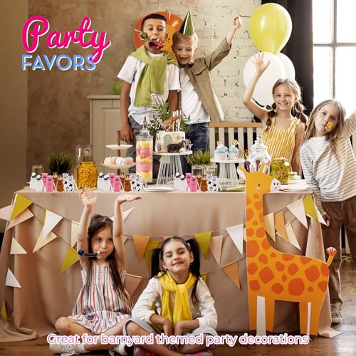 4E's Novelty Farm Animal Bubbles Party Favors – 12 Count with Horse, Sheep, Pig, and Cow