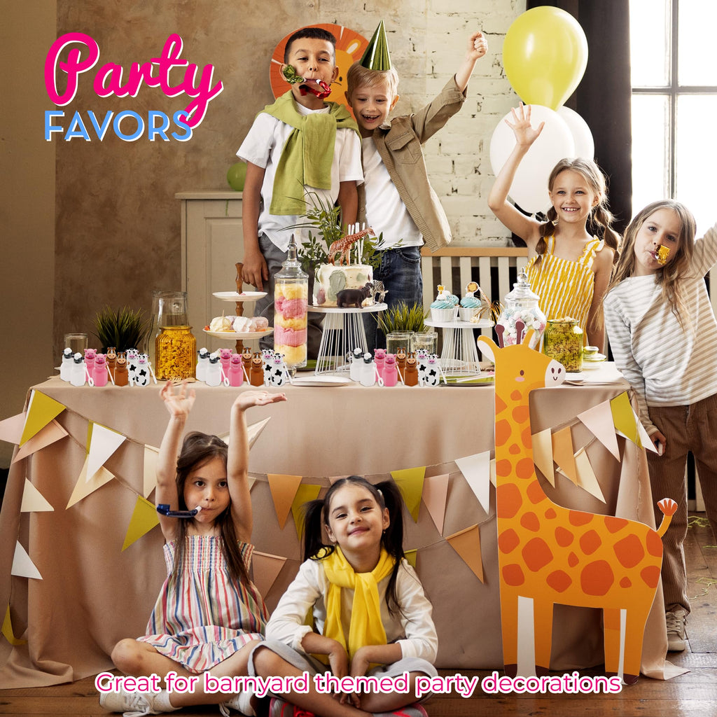 4E's Novelty Farm Animal Bubbles Party Favors – 12 Count with Horse, Sheep, Pig, and Cow