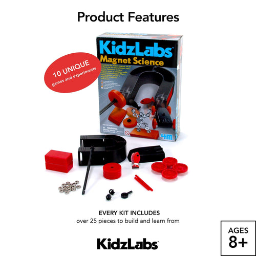 4M Magnet Science Kit – 10 Experiments & Games to Explore Magnetism (Ages 8+)