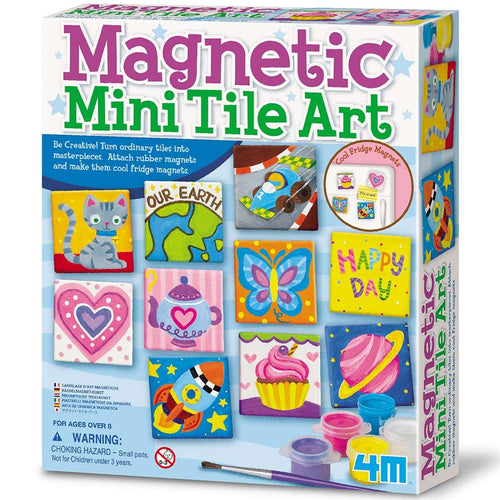 4M Magnetic Mini Tile Art Kit – Paint 12 Tiles & Make Fridge Magnets for Ages 8+