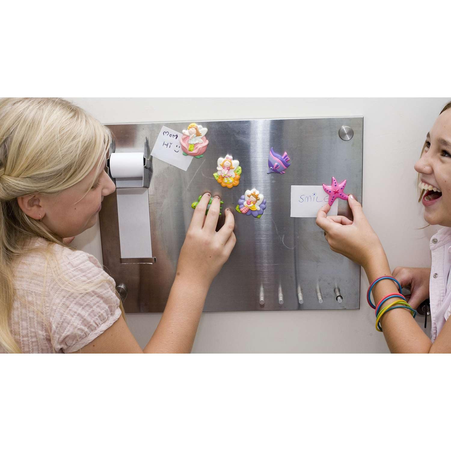 4M Mould and Paint Glitter Fairies Kit – Make 6 Fairy Magnets or Pins