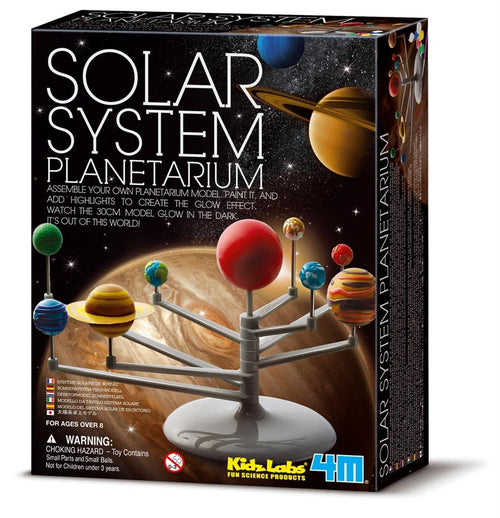 4M Solar System Planetarium Kit – Build, Paint & Glow 11.8" Model for Kids 8+