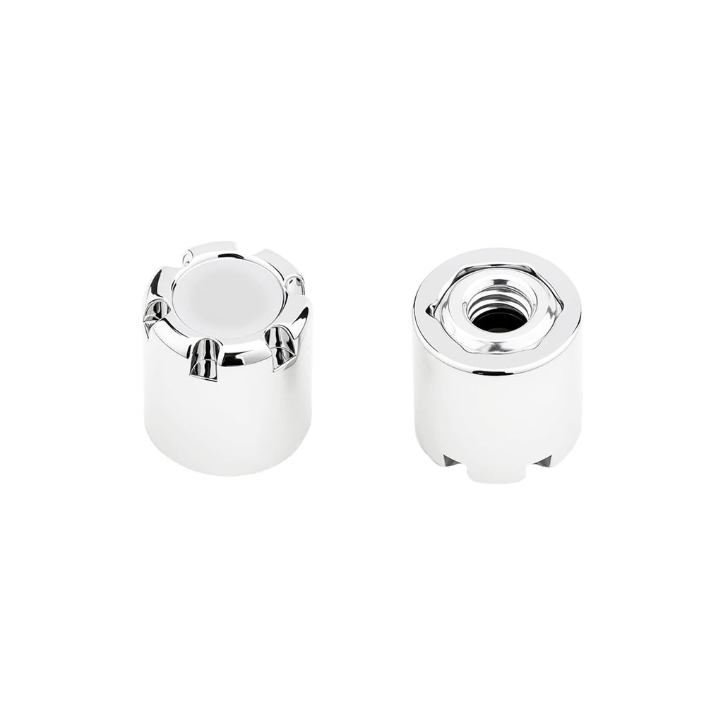 4PCS Aluminum M4 Nut Wheel Rim Center Caps for 1/10 RC Crawler – Silver, Hex Wrench Included