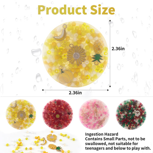 4Pcs Skin Picking Fidget Toys for Adults - DIY Bracelet Silicone Picking Pads - Portable Sensory Toy Set