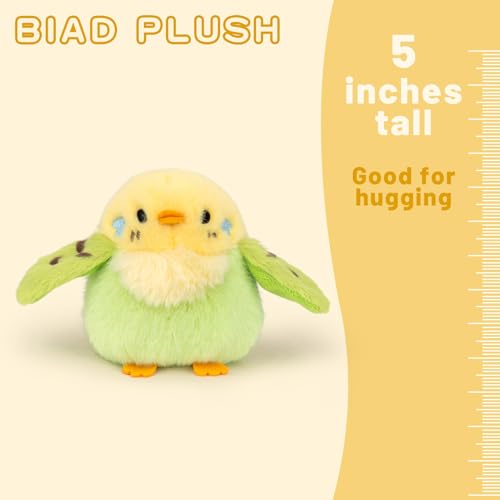 5 Inch Parakeet Plush Toy – Soft Stuffed Bird Doll, Keychain Pendant, Safe for Kids