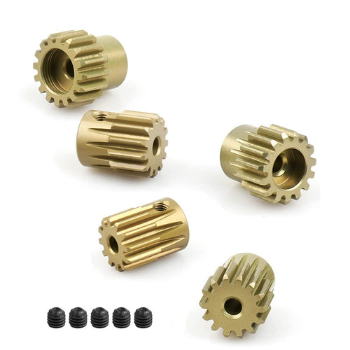 5-Pack 32DP 540 Motor Pinion Gears (12T-16T) 3.175mm Shaft for 1/10 RC Cars - Aluminum 7075
