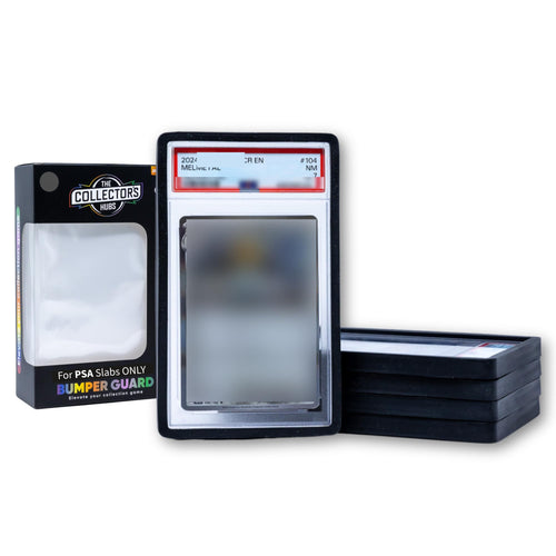 5-Pack Black PSA Slab Guards – Shock-Absorbing Silicone Bumpers for Graded Cards