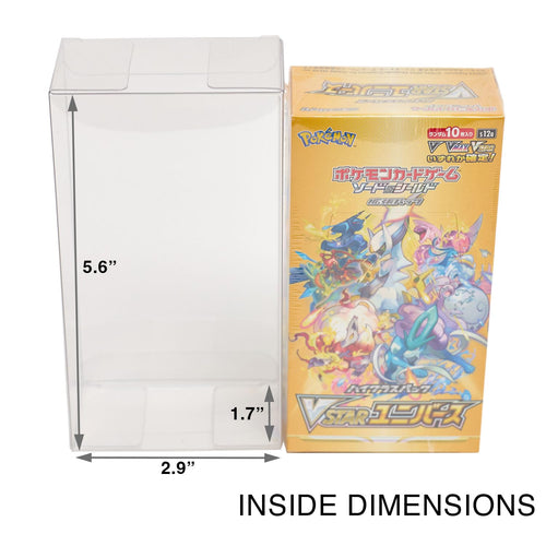 5-Pack Clear Plastic Display Cases for Japanese Booster Boxes – Platinum Protectors, UV & Scratch Resistant