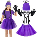 5-Piece Girls Halloween Costume Set: Goggles, Beanie, Tutu, Suspenders, Gloves