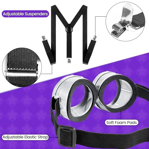 5-Piece Girls Halloween Costume Set: Goggles, Beanie, Tutu, Suspenders, Gloves