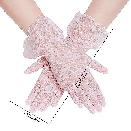 5-Piece Girls Tea Party Set: Hat, Gloves, Fan, Necklace & Bracelet