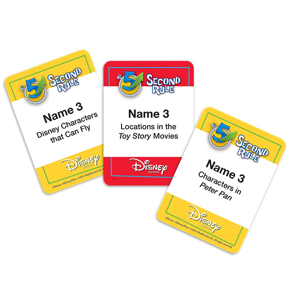 5 Second Rule Disney Edition: Fast-Paced Family Card Game with 300 Disney Questions for Ages 6+