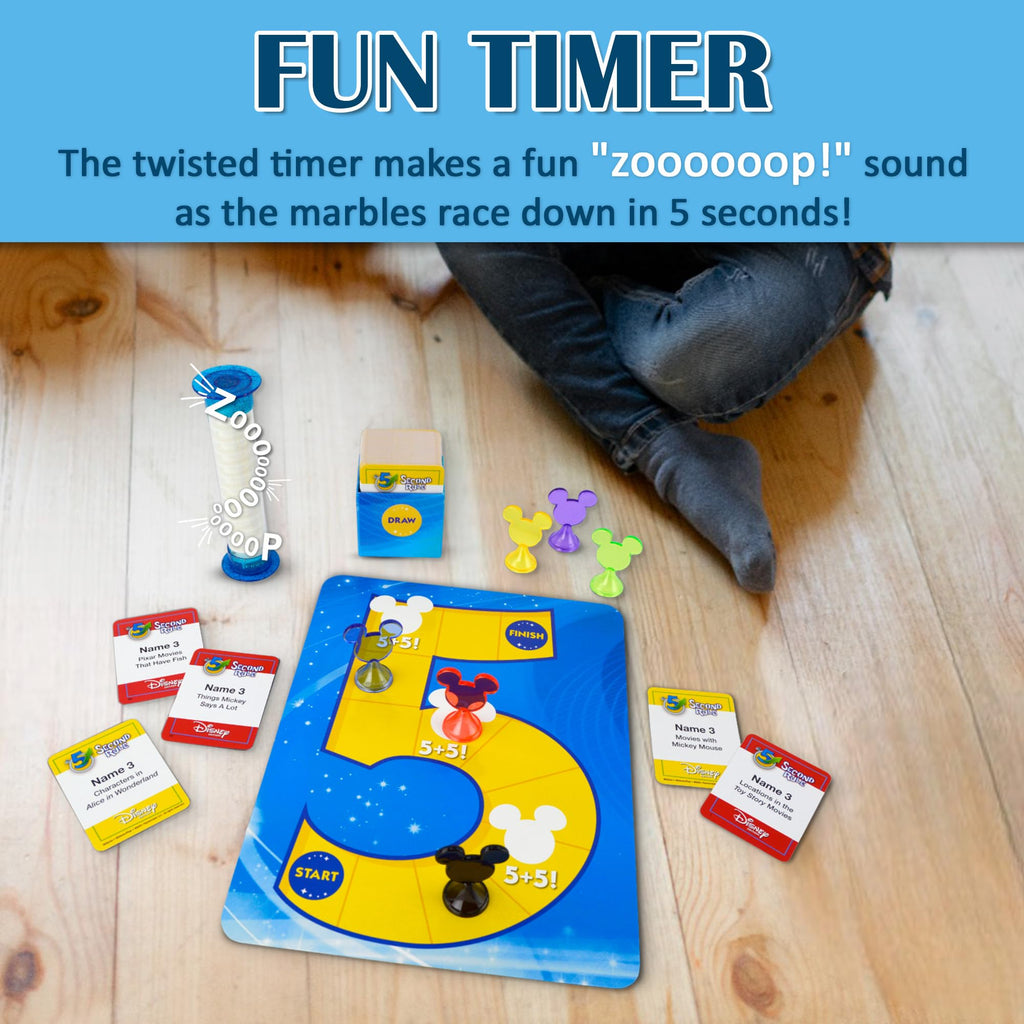 5 Second Rule Disney Edition: Fast-Paced Family Card Game with 300 Disney Questions for Ages 6+