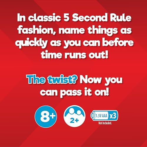 5 Second Rule Relay Party Game - Electronic Baton Passing Game for 2+ Players, Ages 8 and Up