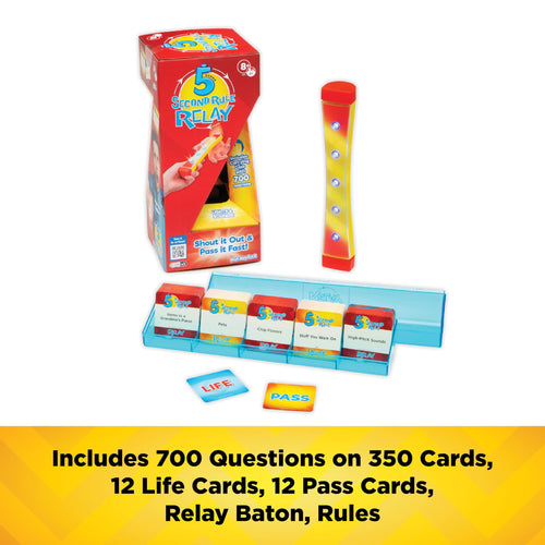 5 Second Rule Relay Party Game - Electronic Baton Passing Game for 2+ Players, Ages 8 and Up