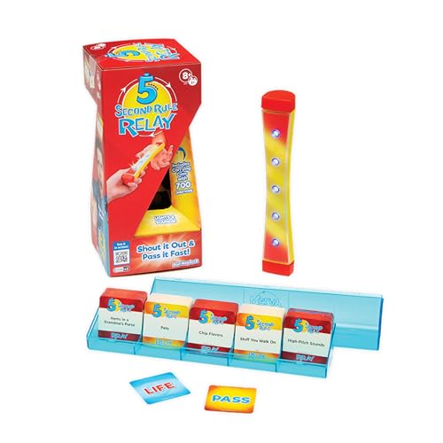 5 Second Rule Relay Party Game - Electronic Baton Passing Game for 2+ Players, Ages 8 and Up