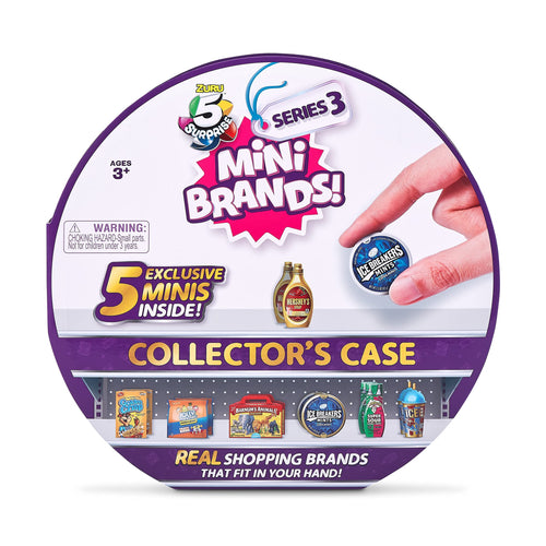 5 Surprise Mini Brands Series 3 Collector's Case - Store 30 Minis with 5 Exclusive Minis by ZURU