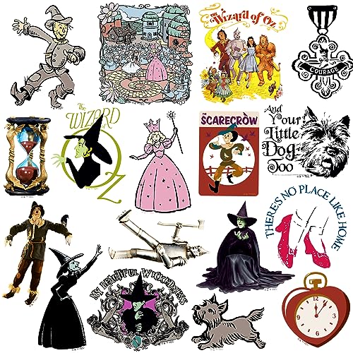 50 Classic Wizard of Oz Die-Cut Vinyl Stickers – Dorothy, Tin Man, Emerald City & More