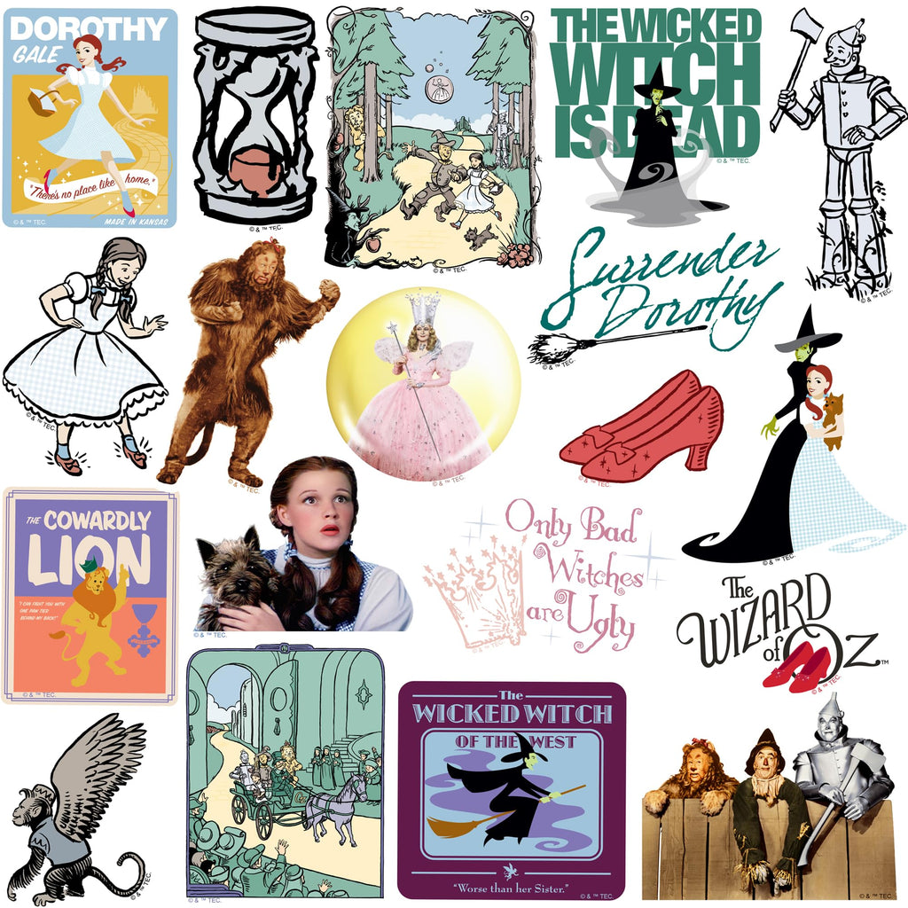 50 Classic Wizard of Oz Die-Cut Vinyl Stickers – Dorothy, Tin Man, Emerald City & More