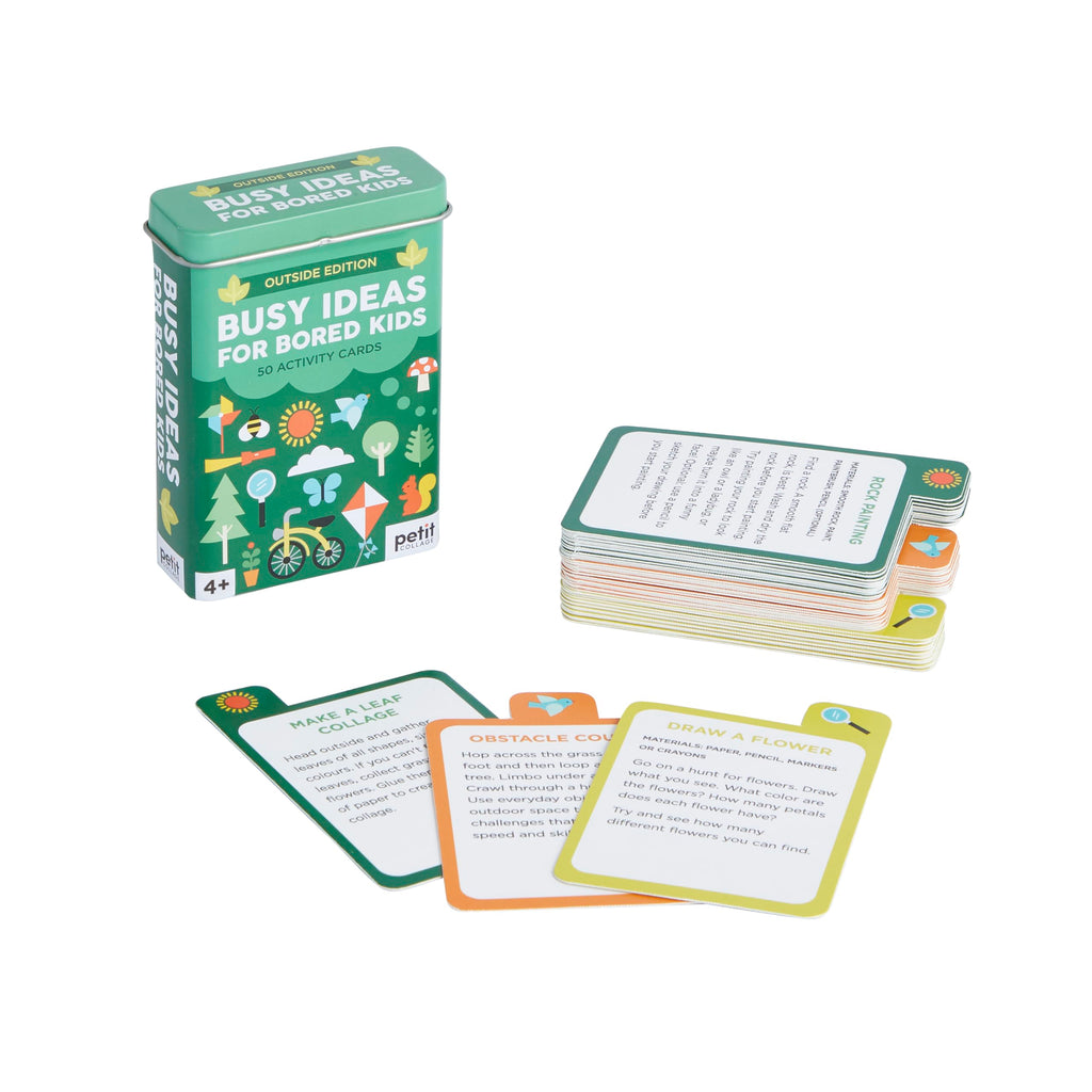50 Outdoor Activity Cards for Kids – Petit Collage Busy Ideas Tin