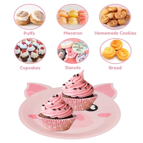 50-Pack Farm Animal Shaped Paper Plates – 7 Inch Disposable Plates for Farm-Themed Parties and Baby Showers