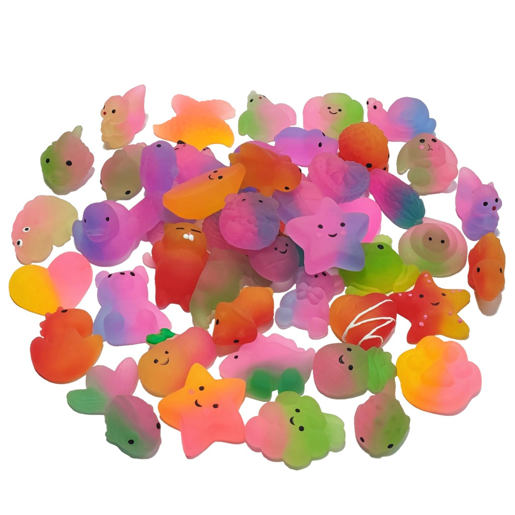 50 Pack Gradient Mochi Squishy Toys – Stress Relief Sensory Fidgets for Kids Party Favors, Classroom Prizes, Goodie Bags