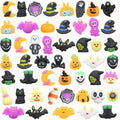50 Pack Halloween Mochi Squishy Toys - Mini Squeeze Stress Reliever Party Favors for Kids