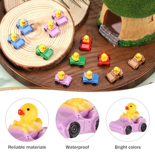 50 Tiny Resin Ducks – Multicolor Miniature Duck Figures for Garden, Dollhouse, and DIY Crafts