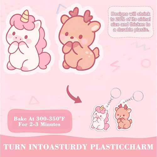50 Transparent Shrink Plastic Sheets – 5.8x4.1 Inches for DIY Keychains and Crafts