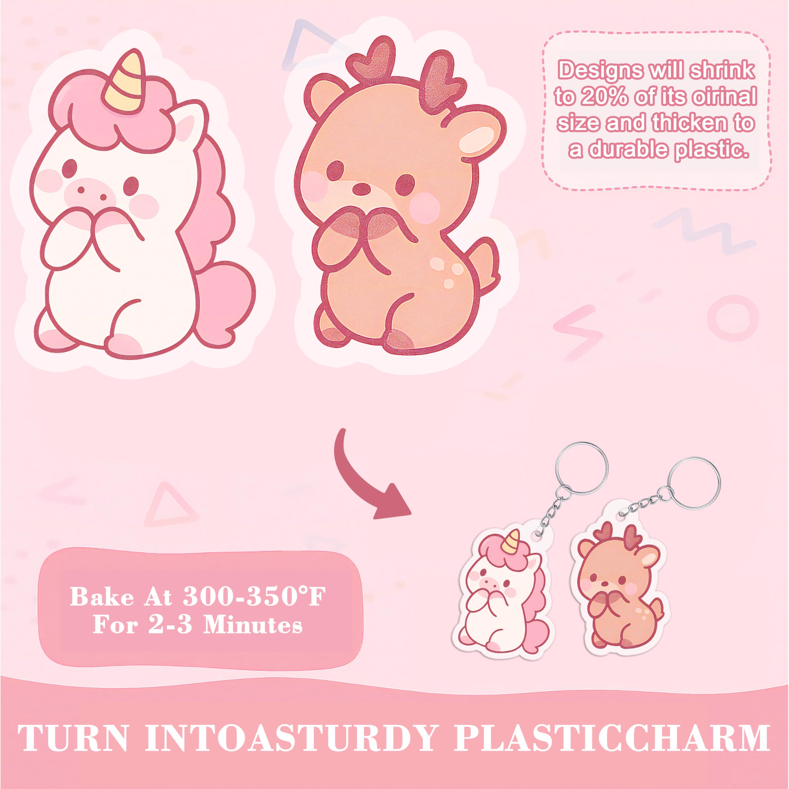 50 Transparent Shrink Plastic Sheets – 5.8x4.1 Inches for DIY Keychains and Crafts