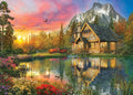 500 Piece Jigsaw Puzzle for Adults – Lakes and Mountains, 20.5 x 15 Inches, with Poster