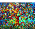 500 Piece Puzzles for Adults – Stained Glass Tree of Life Mosaic Jigsaw with Letters on Back, 21x15 Inch
