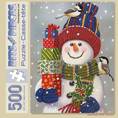 500-Piece Snowman Jigsaw Puzzle by William Vanderdasson – Bits and Pieces, 18" x 24"