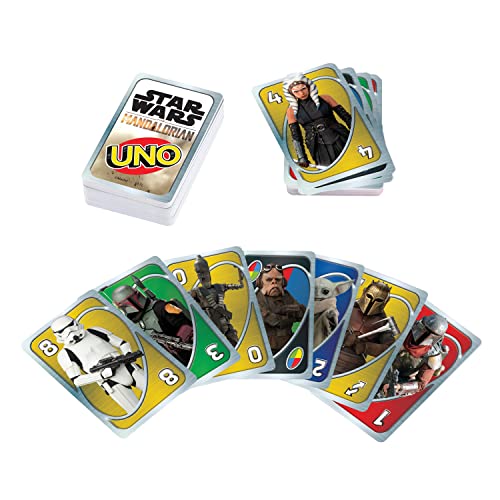 UNO The Mandalorian Star Wars Card Game in Collectible Tin – Family Fun for Ages 7+ with Special 'This is the Way' Rule