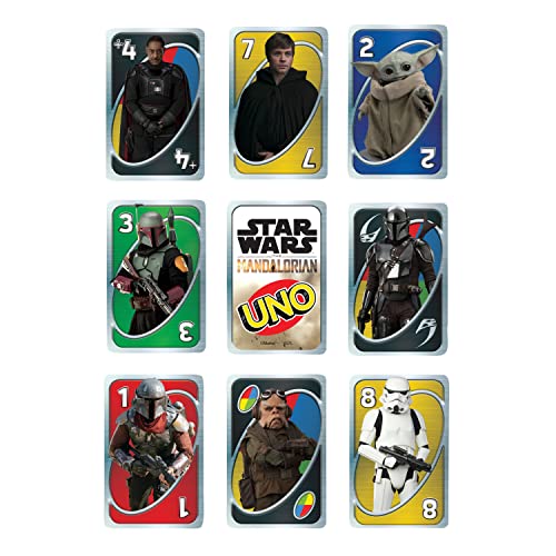 UNO The Mandalorian Star Wars Card Game in Collectible Tin – Family Fun for Ages 7+ with Special 'This is the Way' Rule