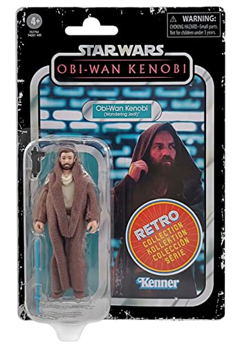 STAR WARS Retro Collection Obi-Wan Kenobi (Wandering Jedi) Figure - 3.75-Inch Scale, Kenner-Inspired Vintage Toy