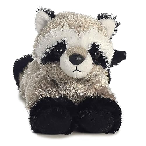 Aurora Mini Flopsie Rascal Raccoon Plush - 8" Gray Stuffed Animal, Soft & Playful