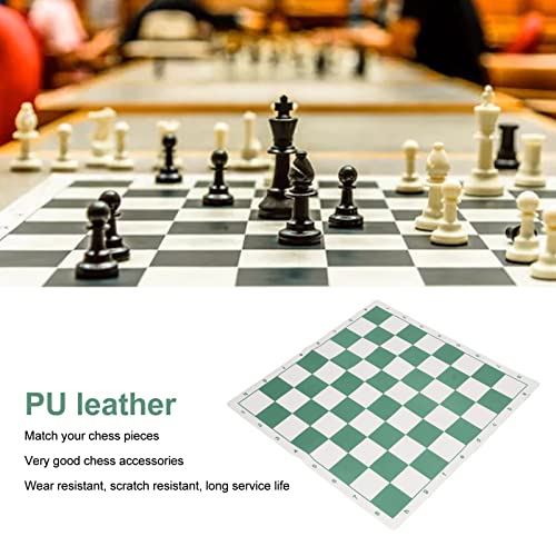 Roll-Up Chess Board – Portable PU Leather Tournament Mat for Travel & Practice (Large)